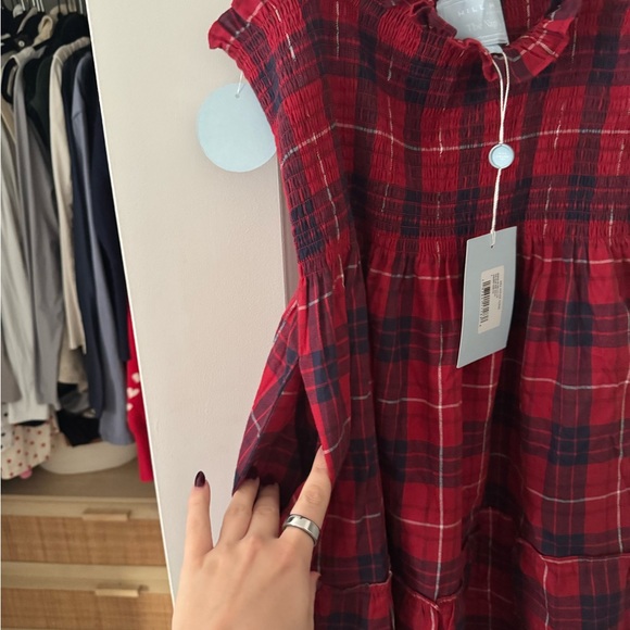 Hill House Nap Dress- Cherry Tartan - Picture 6 of 7